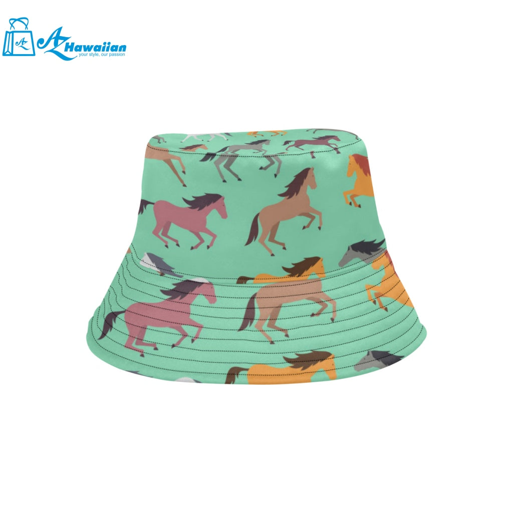 Colorful horses pattern Unisex Bucket Hat