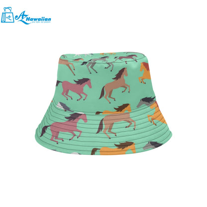 Colorful horses pattern Unisex Bucket Hat