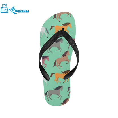 Colorful horses pattern Unisex Flip Flops