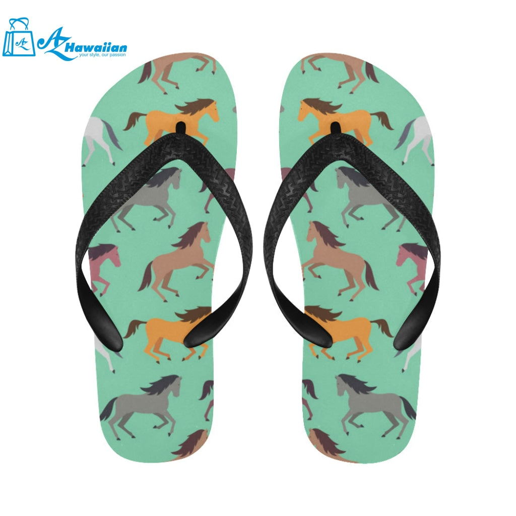 Colorful horses pattern Unisex Flip Flops