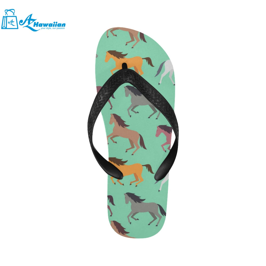 Colorful horses pattern Unisex Flip Flops