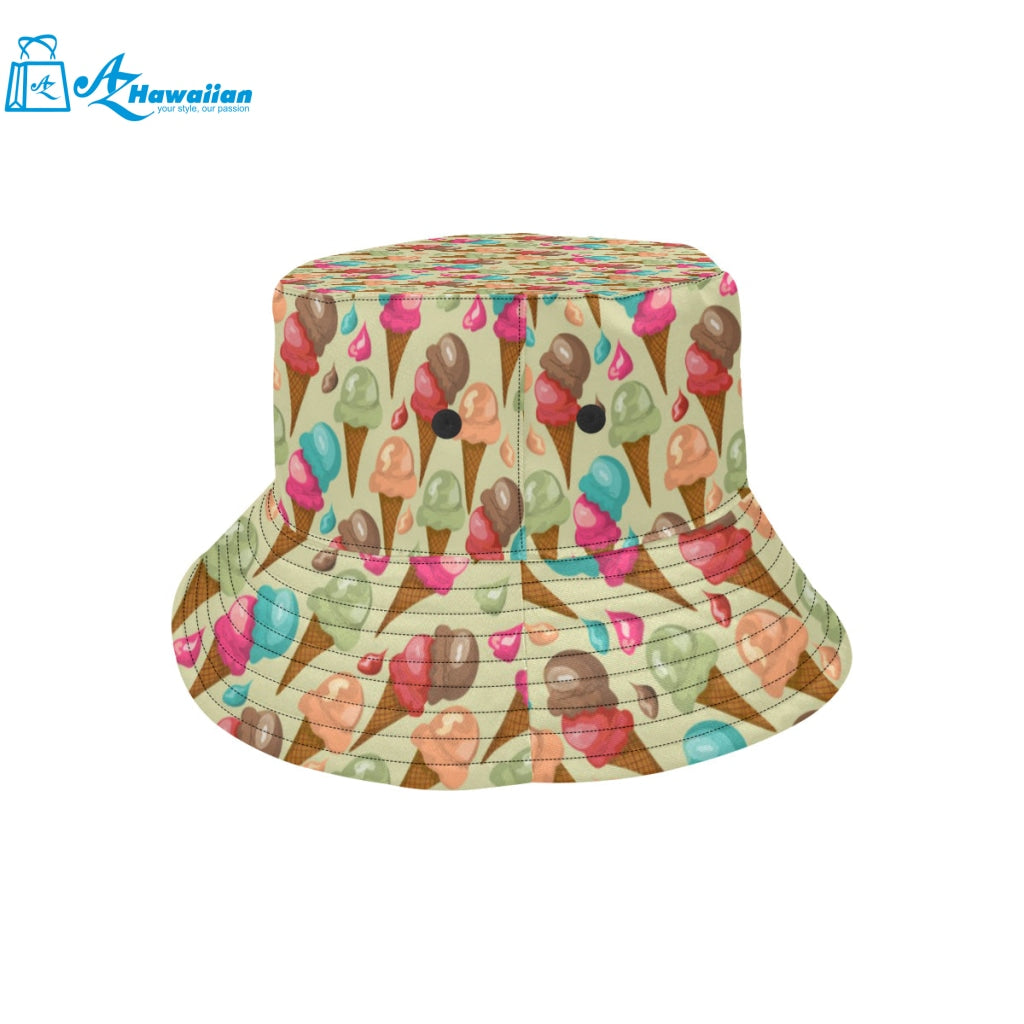 Colorful ice cream pattern Unisex Bucket Hat