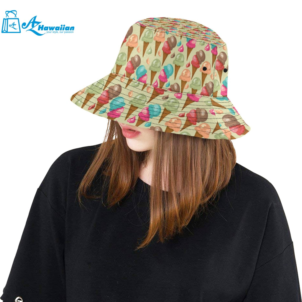 Colorful ice cream pattern Unisex Bucket Hat