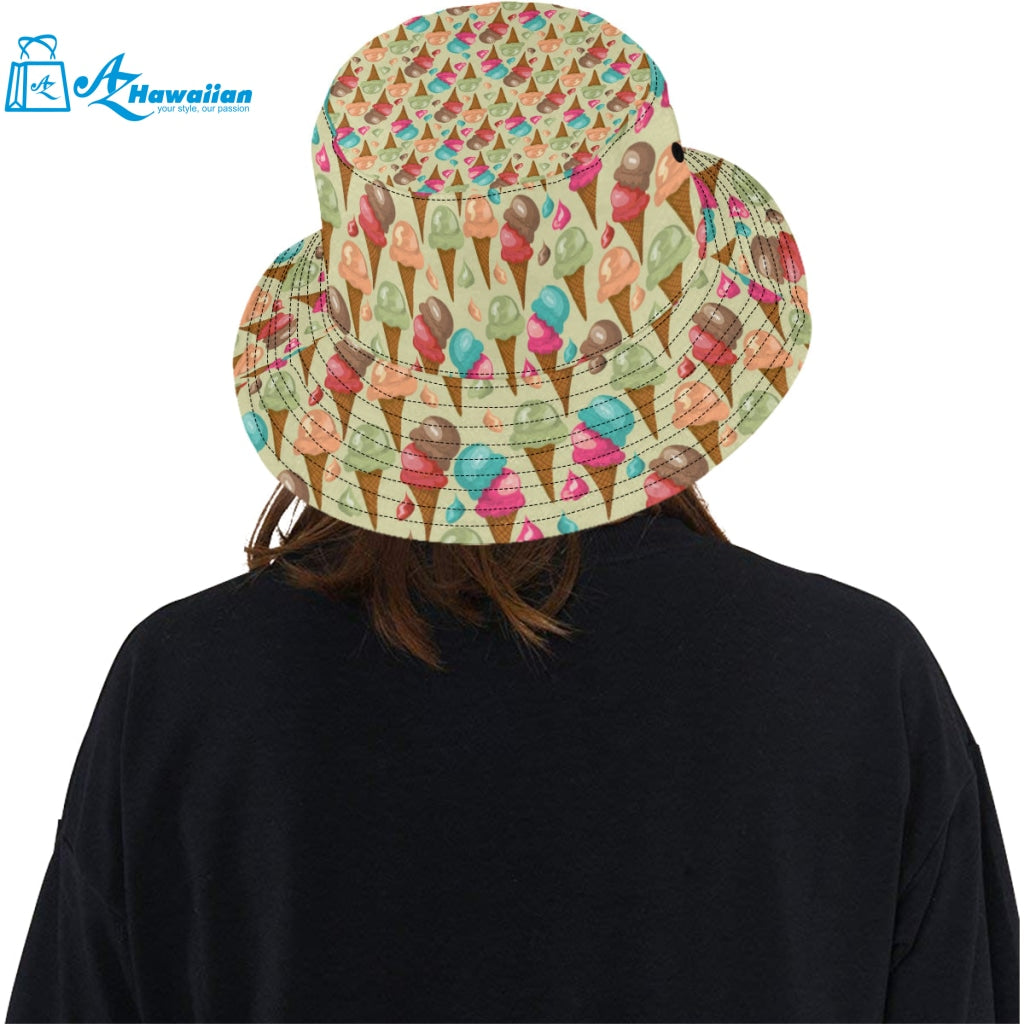 Colorful ice cream pattern Unisex Bucket Hat