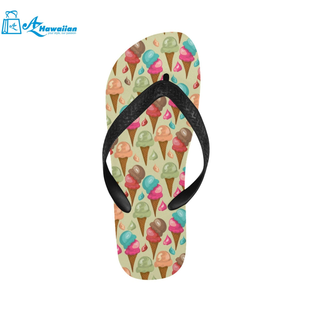 Colorful ice cream pattern Unisex Flip Flops