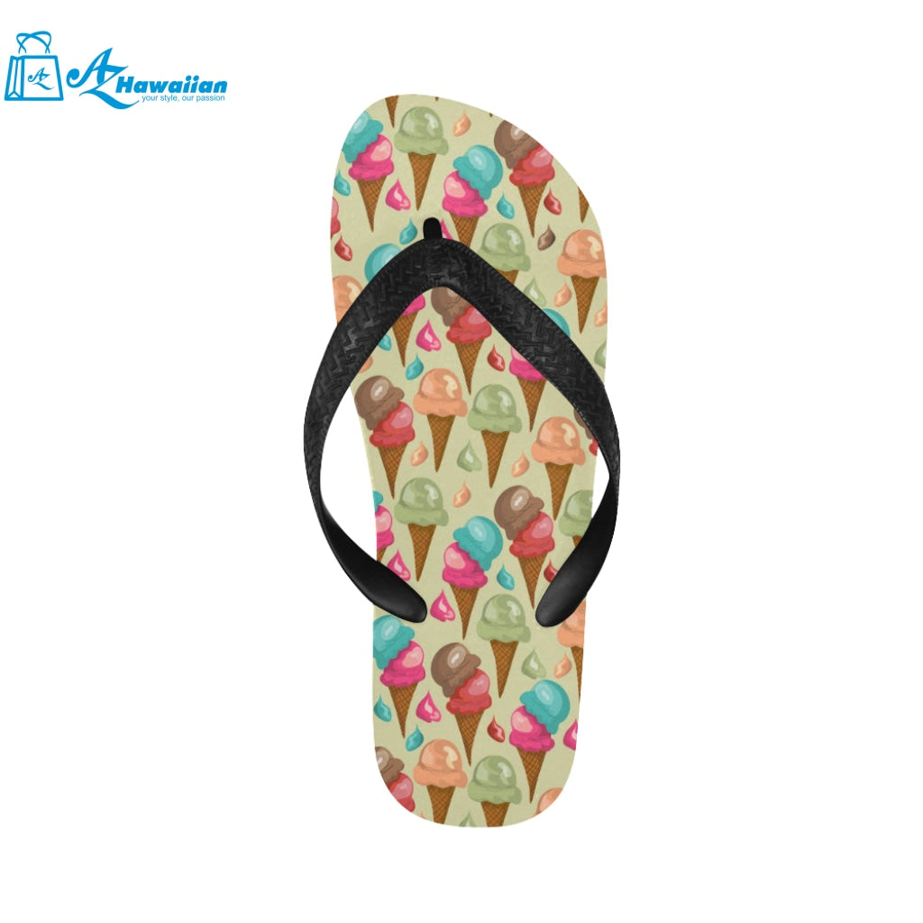 Colorful ice cream pattern Unisex Flip Flops