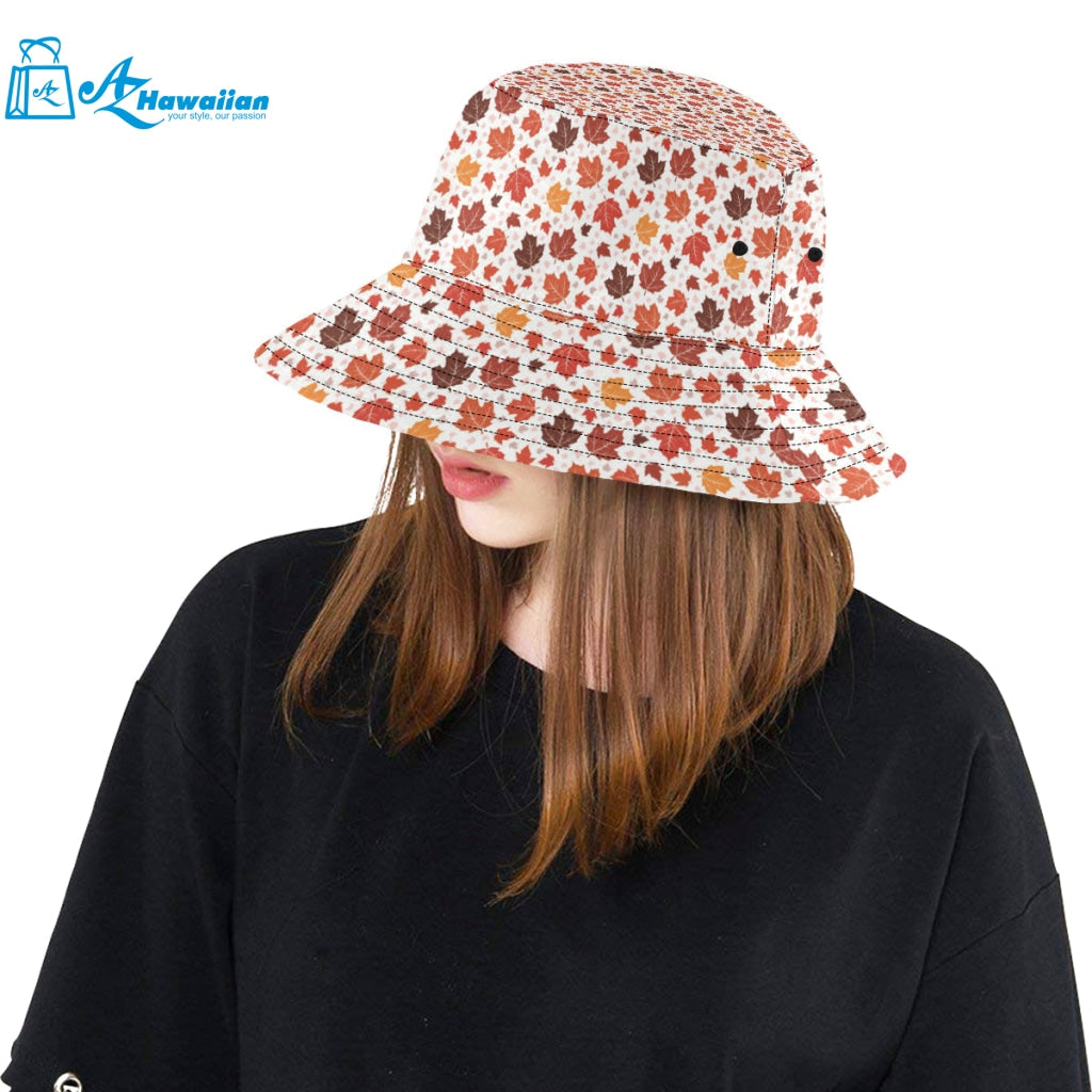 Colorful Maple Leaf pattern Unisex Bucket Hat