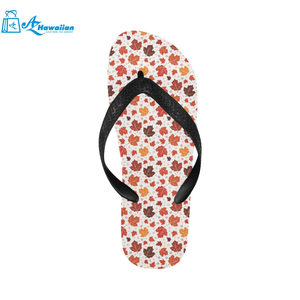 Colorful Maple Leaf pattern Unisex Flip Flops