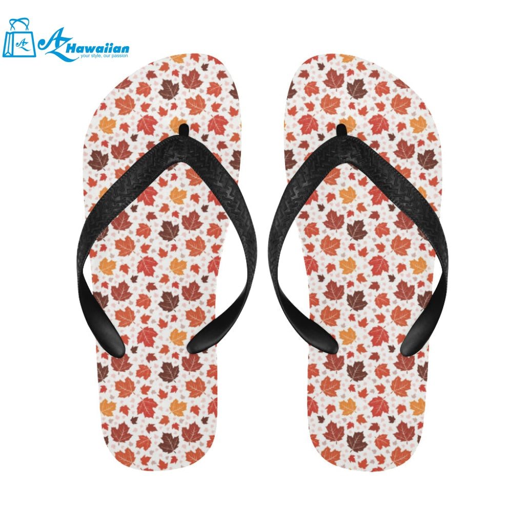 Colorful Maple Leaf pattern Unisex Flip Flops