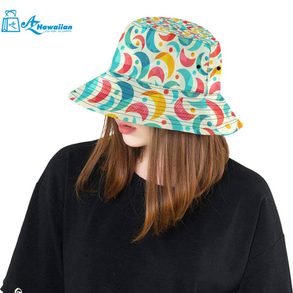 Colorful moon pattern Unisex Bucket Hat