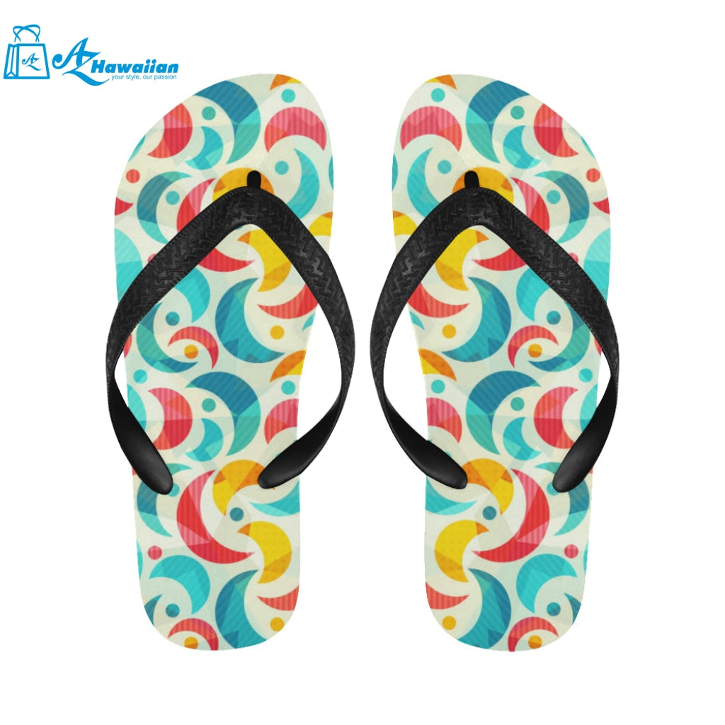 Colorful moon pattern Unisex Flip Flops