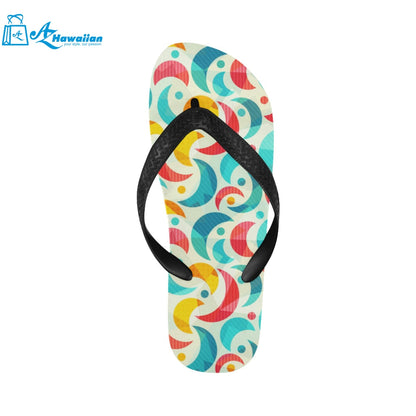 Colorful moon pattern Unisex Flip Flops