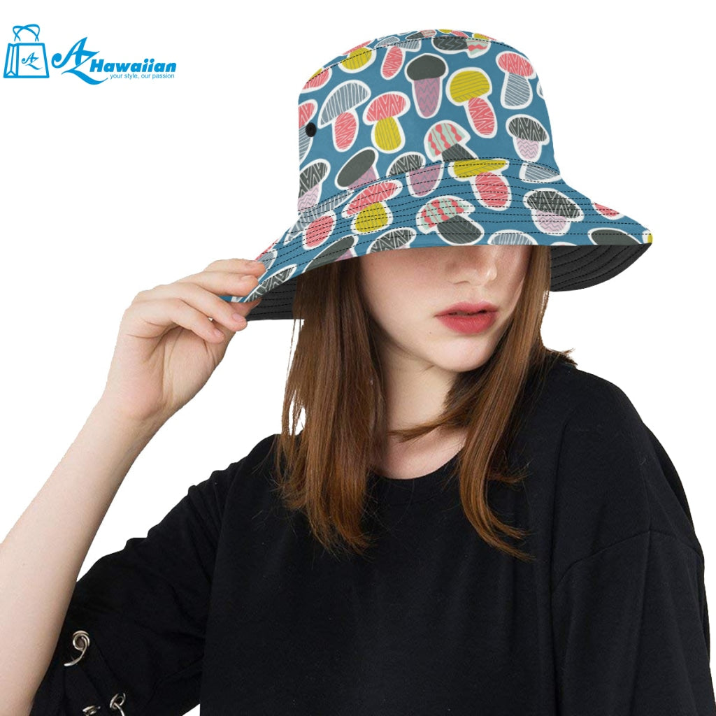 Colorful mushroom design pattern Unisex Bucket Hat