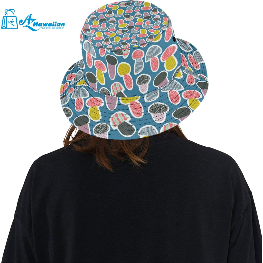 Colorful mushroom design pattern Unisex Bucket Hat