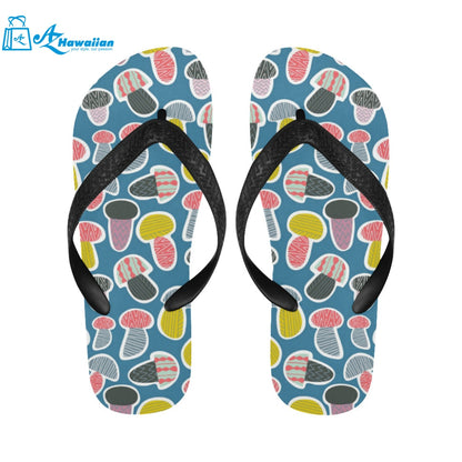 Colorful mushroom design pattern Unisex Flip Flops