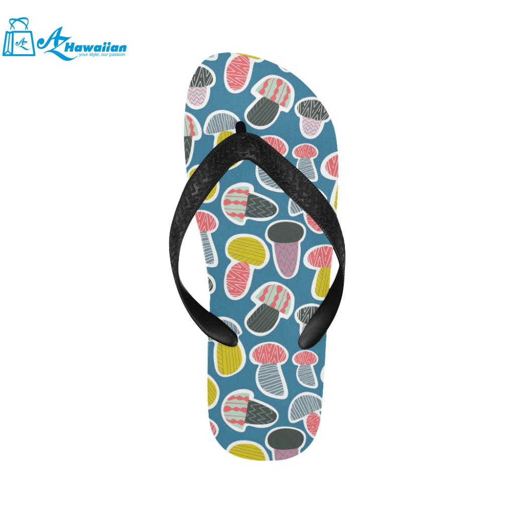 Colorful mushroom design pattern Unisex Flip Flops