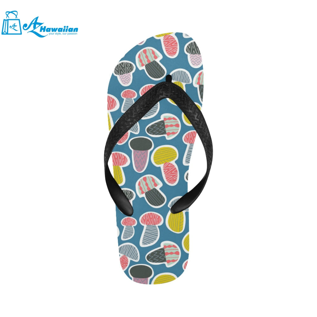 Colorful mushroom design pattern Unisex Flip Flops