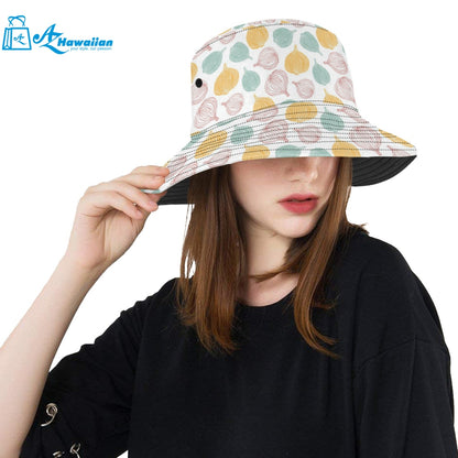 colorful onions white background Unisex Bucket Hat