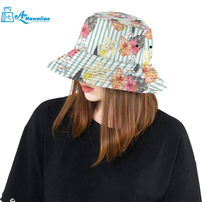 Colorful orchid flower pattern Unisex Bucket Hat