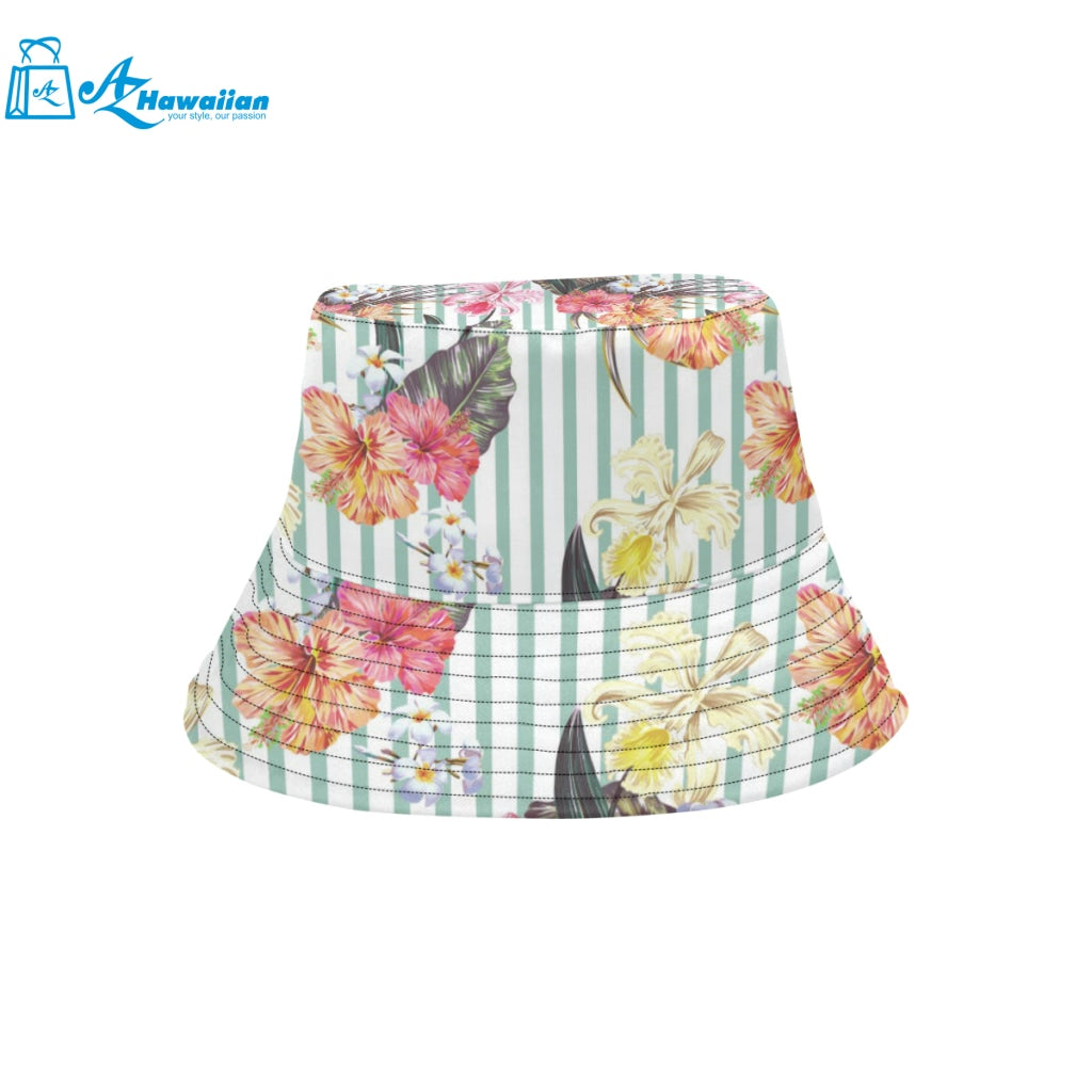 Colorful orchid flower pattern Unisex Bucket Hat