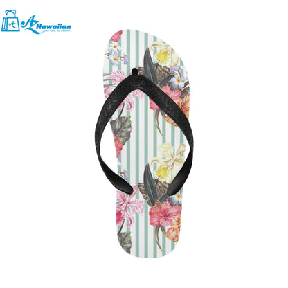 Colorful orchid flower pattern Unisex Flip Flops