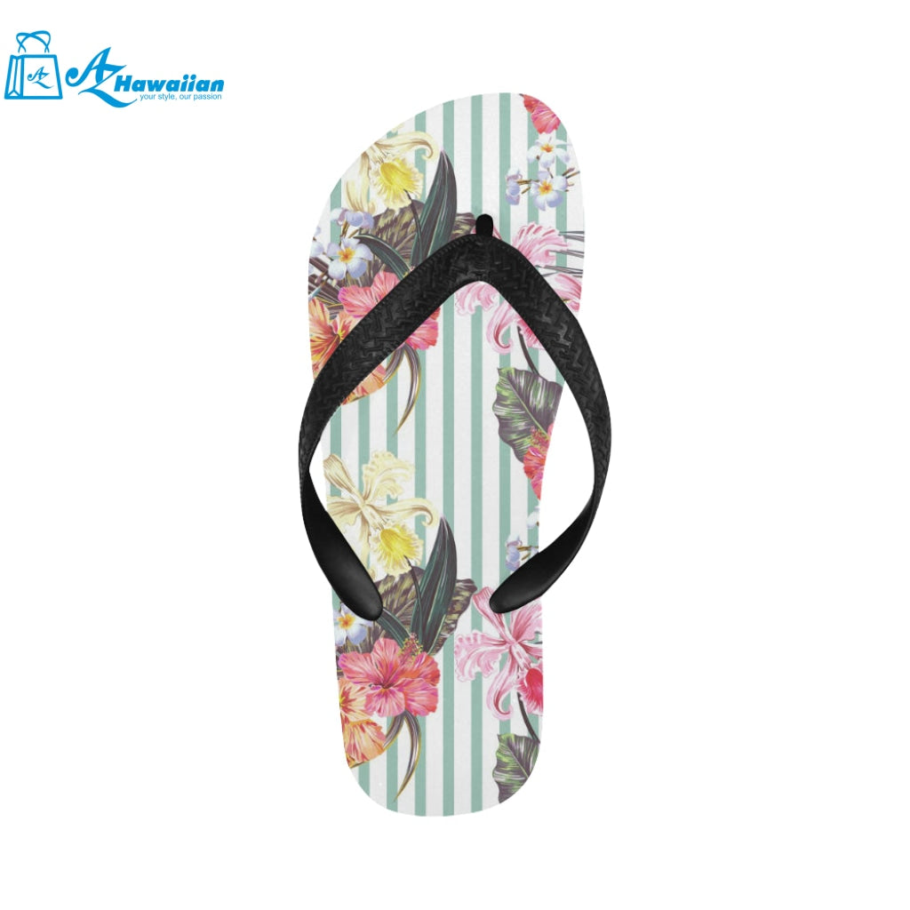 Colorful orchid flower pattern Unisex Flip Flops