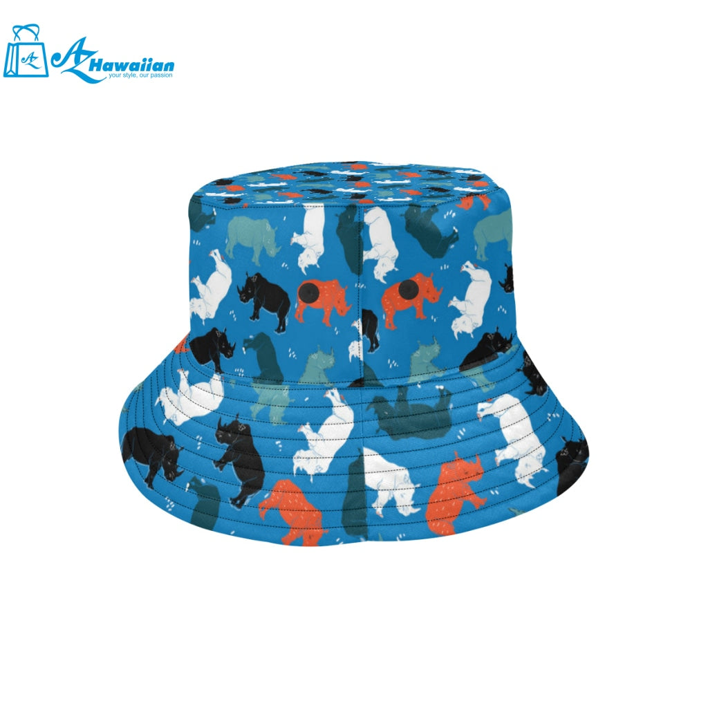 Colorful rhino pattern Unisex Bucket Hat