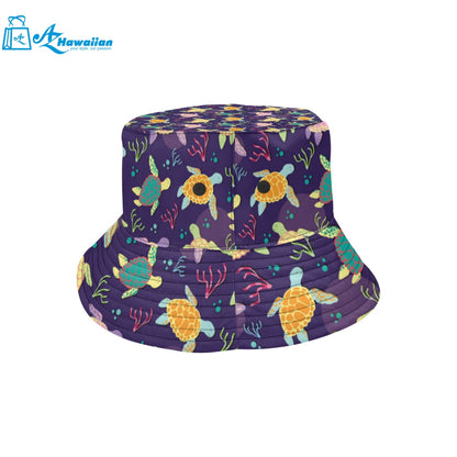 Colorful sea turtle pattern Unisex Bucket Hat