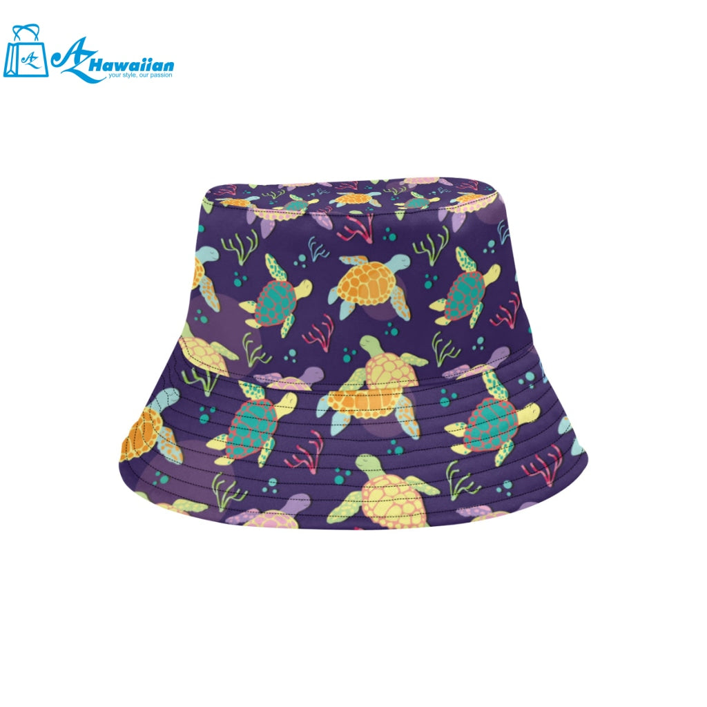 Colorful sea turtle pattern Unisex Bucket Hat