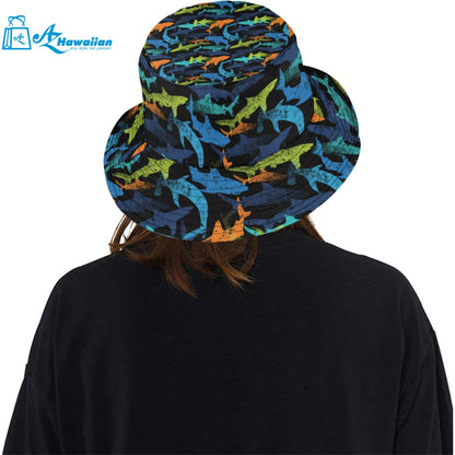 Colorful shark Unisex Bucket Hat