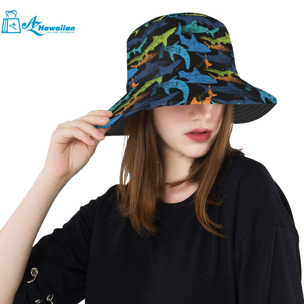 Colorful shark Unisex Bucket Hat