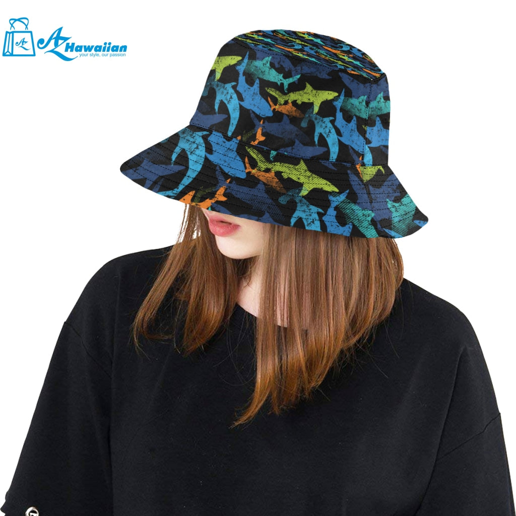 Colorful shark Unisex Bucket Hat