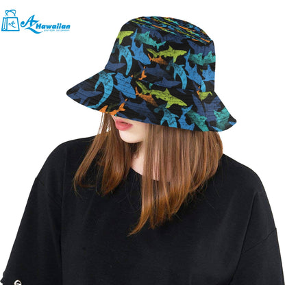 Colorful shark Unisex Bucket Hat