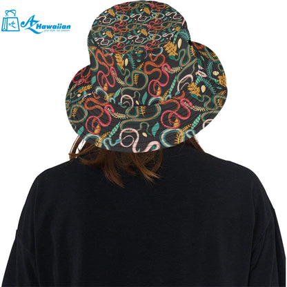 Colorful snake plant pattern Unisex Bucket Hat