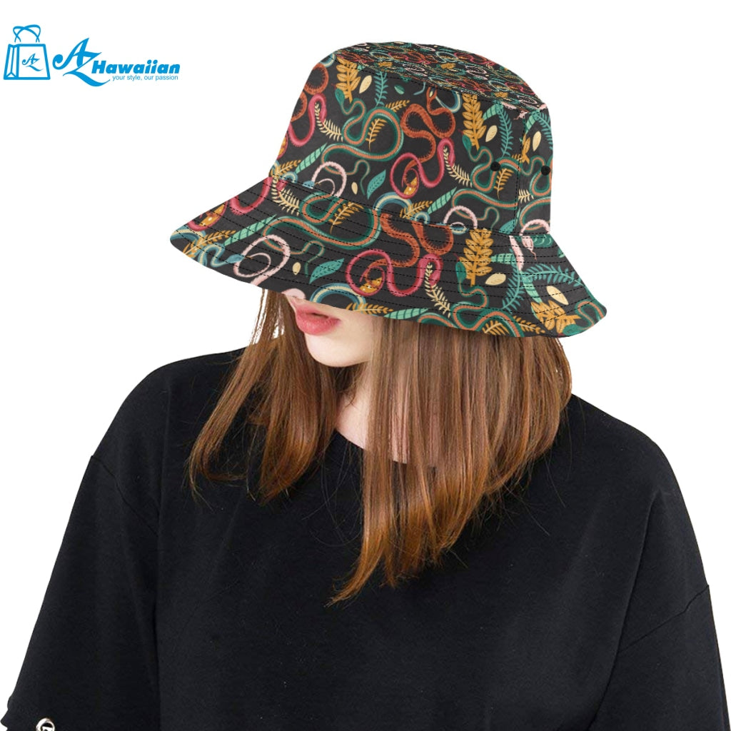 Colorful snake plant pattern Unisex Bucket Hat