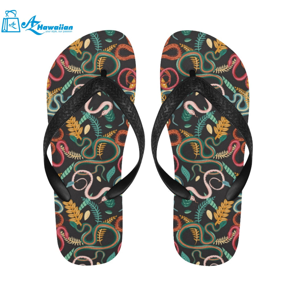 Colorful snake plant pattern Unisex Flip Flops