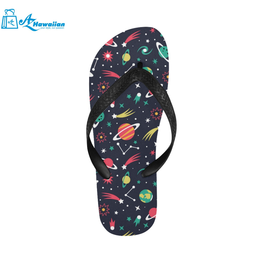 colorful space pattern planet star Unisex Flip Flops