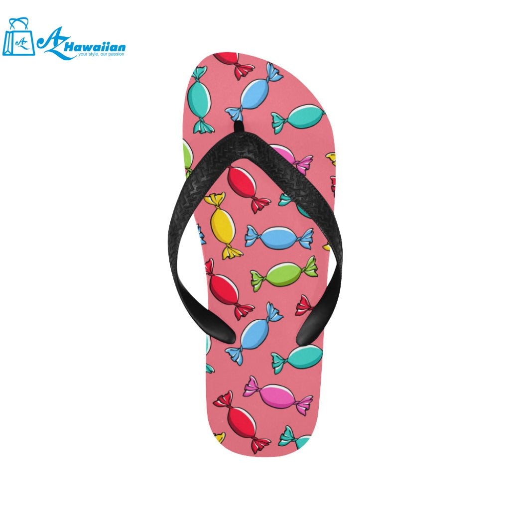 Colorful wrapped candy pattern Unisex Flip Flops