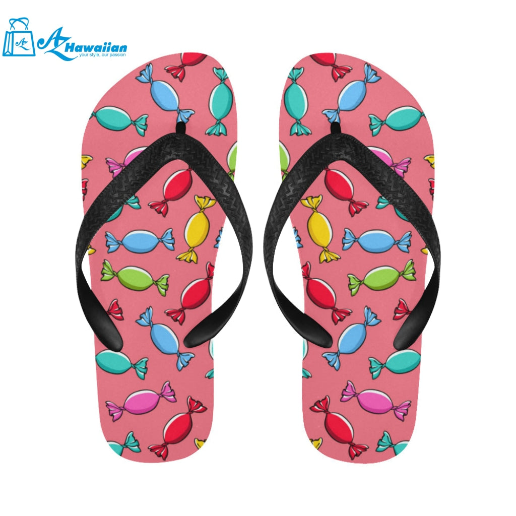 Colorful wrapped candy pattern Unisex Flip Flops