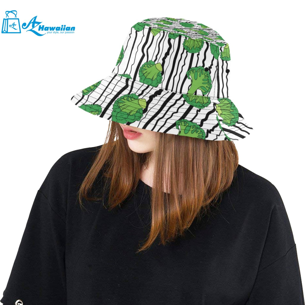 Cool Broccoli pattern Unisex Bucket Hat