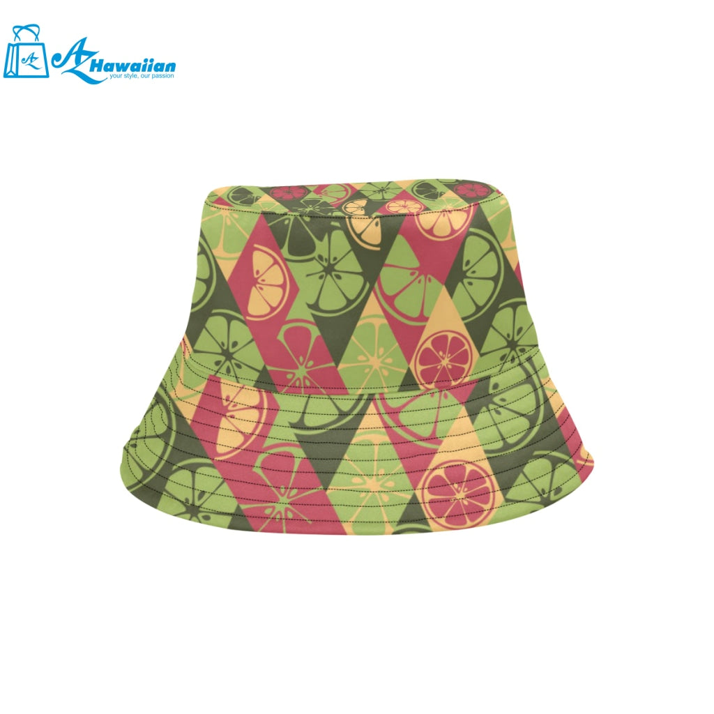 Cool Geometric lime pattern Unisex Bucket Hat