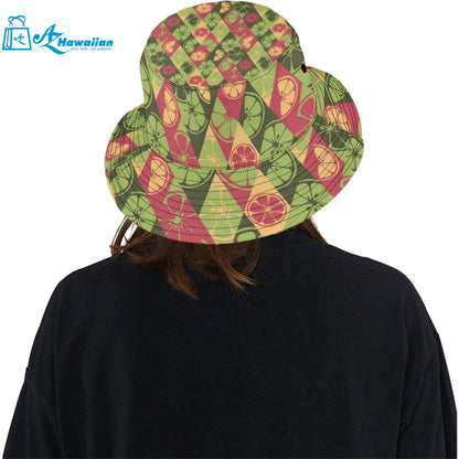 Cool Geometric lime pattern Unisex Bucket Hat