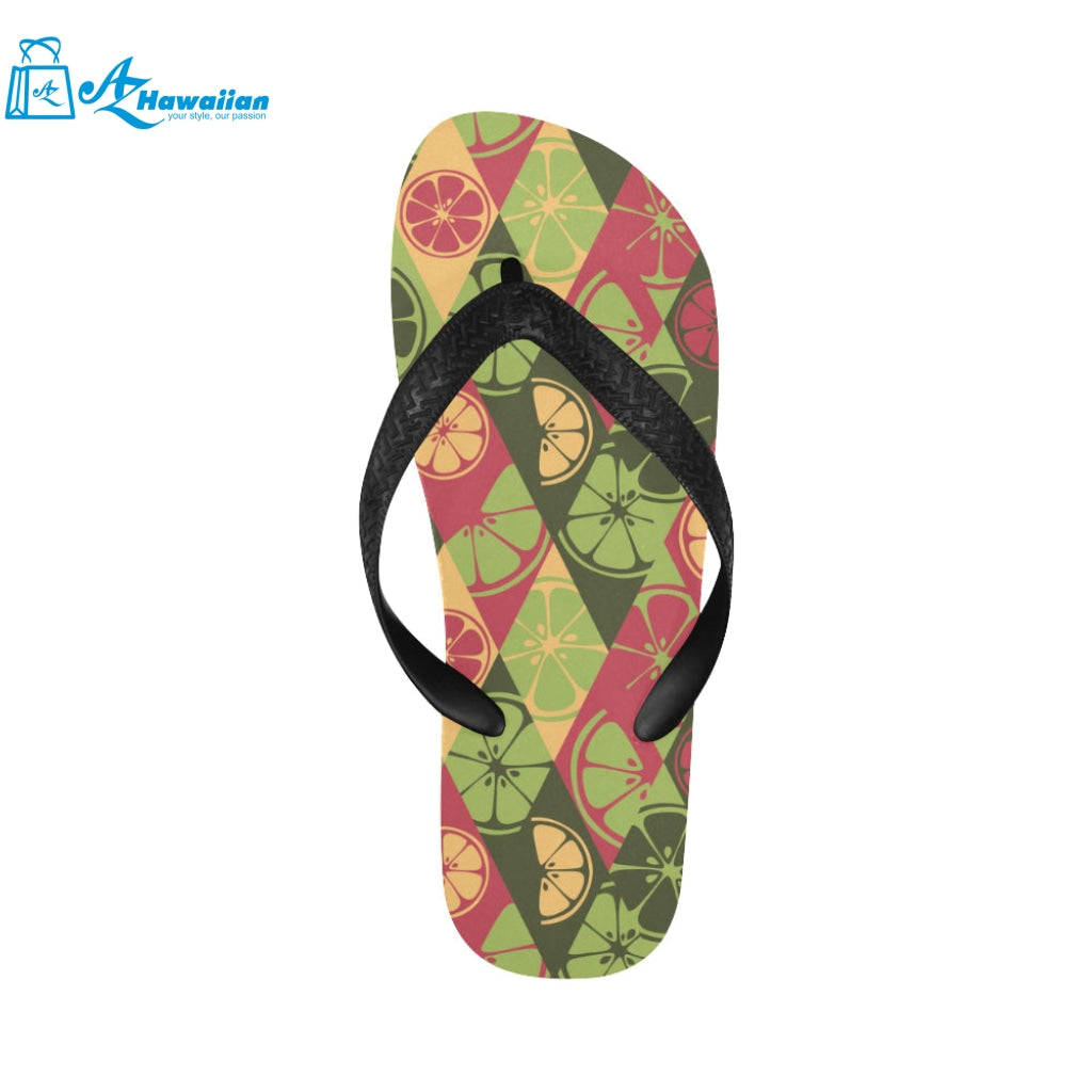 Cool Geometric lime pattern Unisex Flip Flops