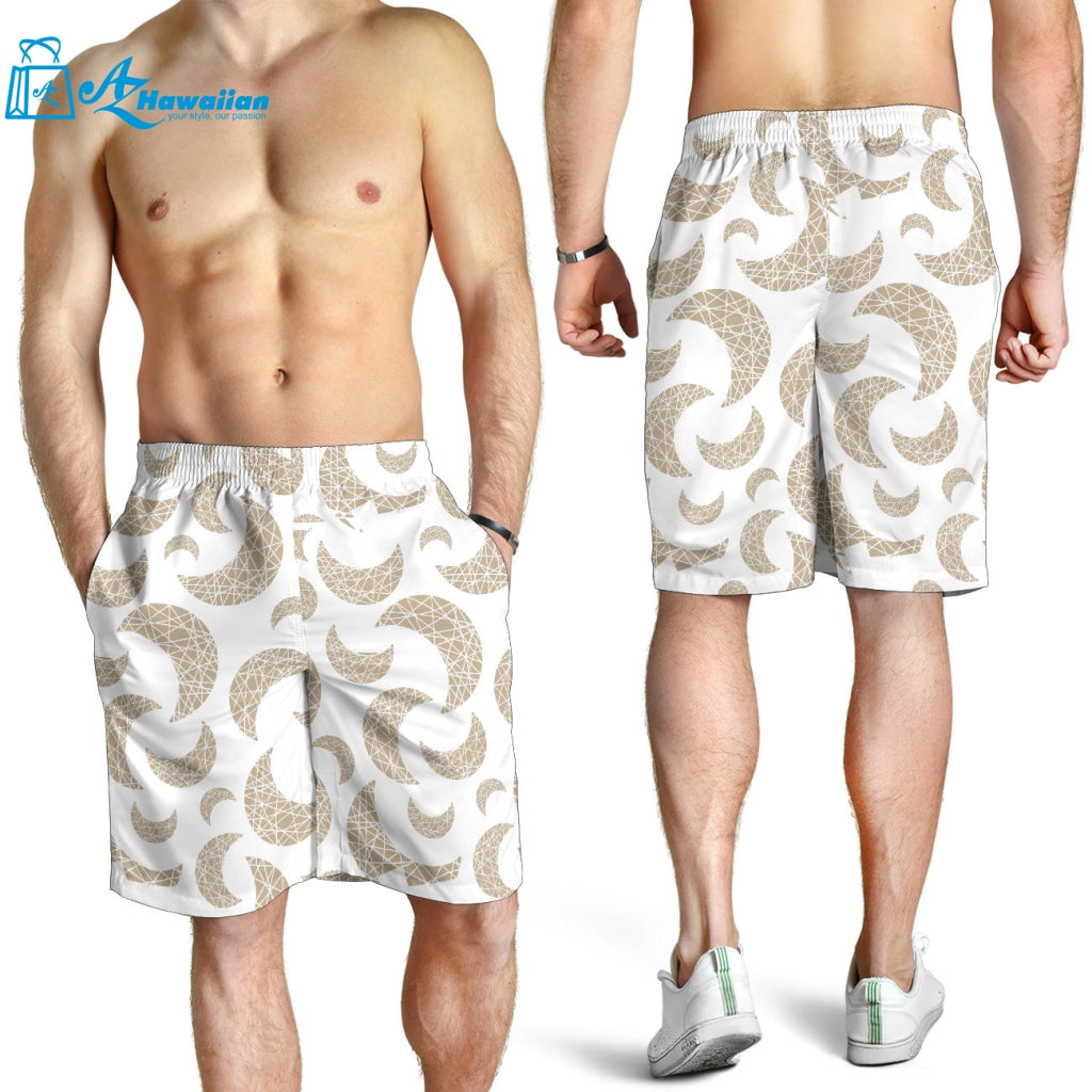 Cool Gold Moon Abstract Pattern Men Shorts