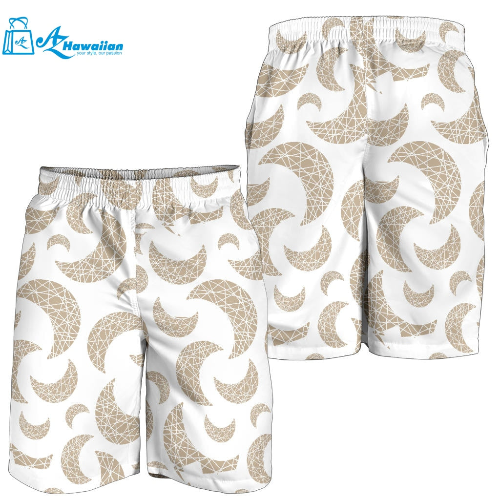 Cool Gold Moon Abstract Pattern Men Shorts