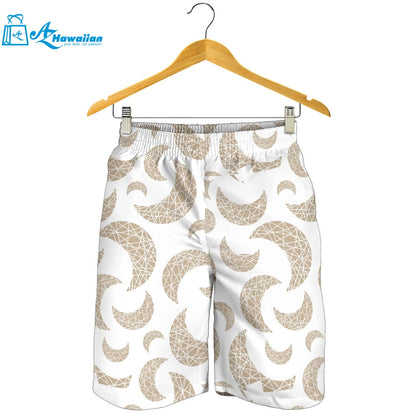 Cool Gold Moon Abstract Pattern Men Shorts