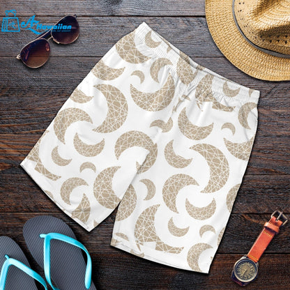 Cool Gold Moon Abstract Pattern Men Shorts