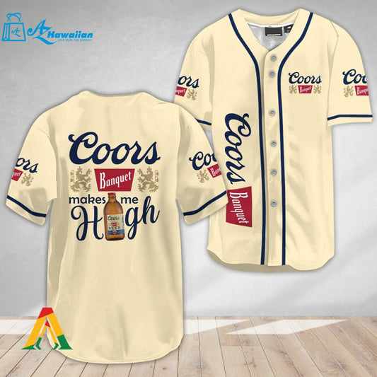 Coors Banquet Make Me High Baseball Jersey