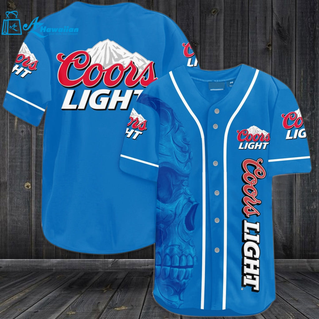 Coors Light Skull Baseball Jersey 