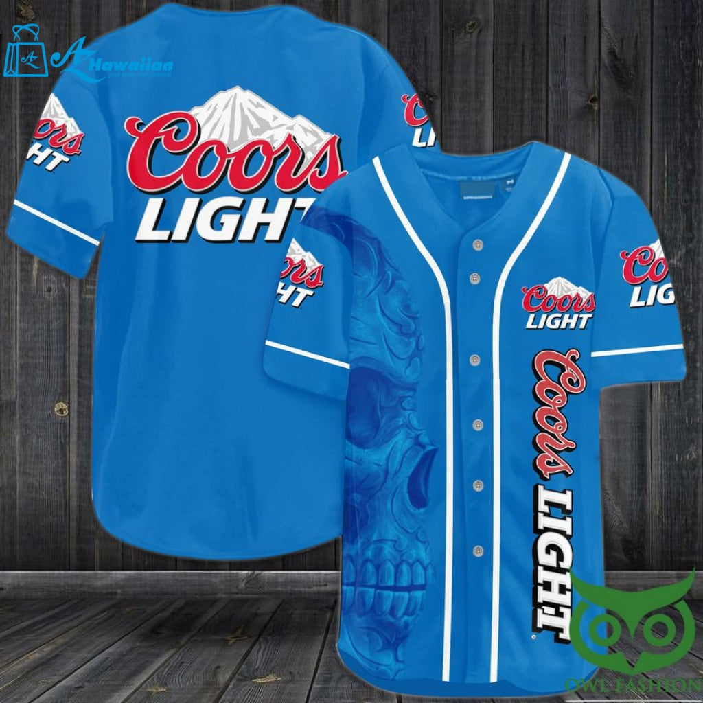 Coors Light skull Baseball Jersey Shirt